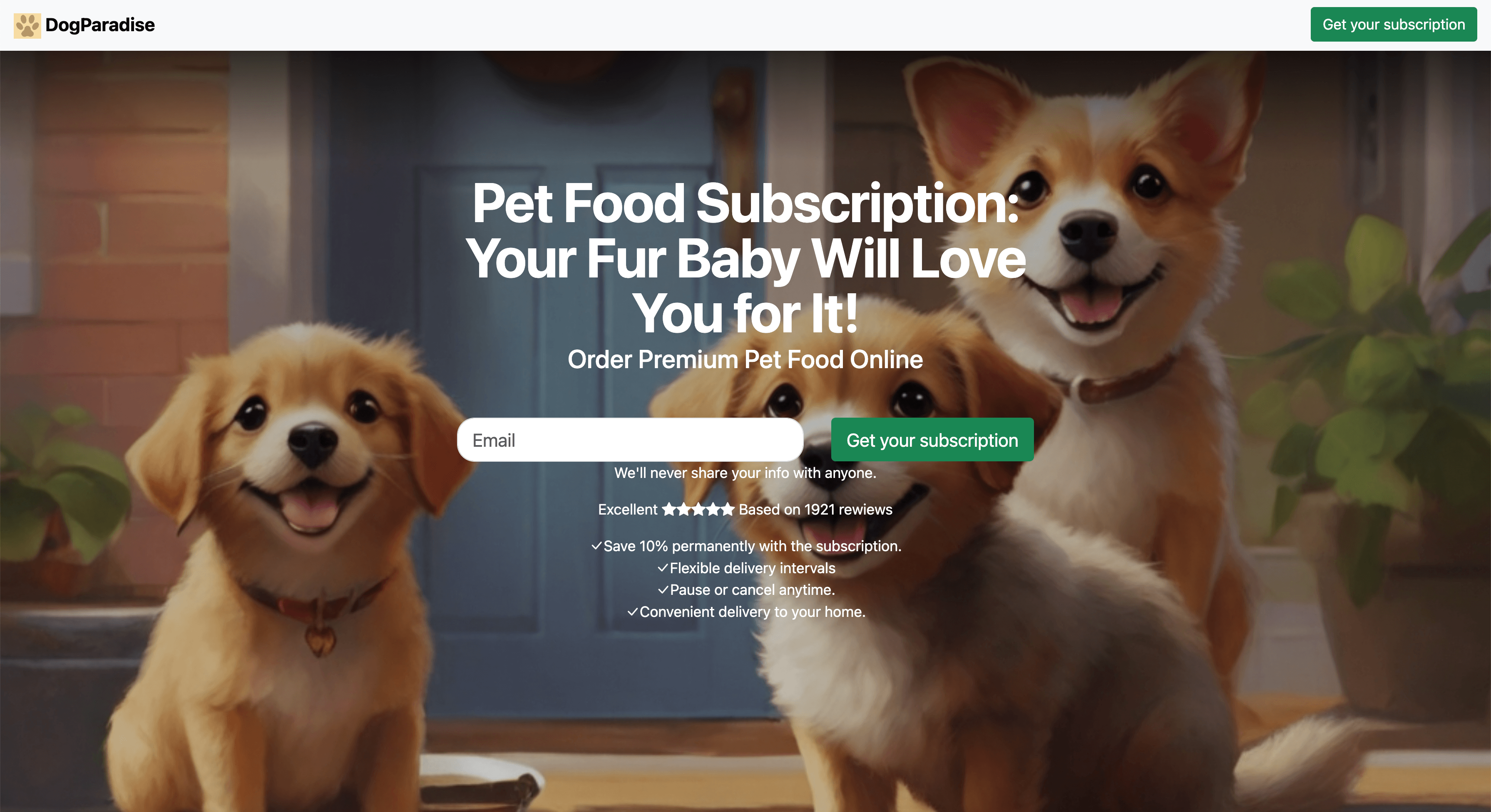 Pet Food Subscription